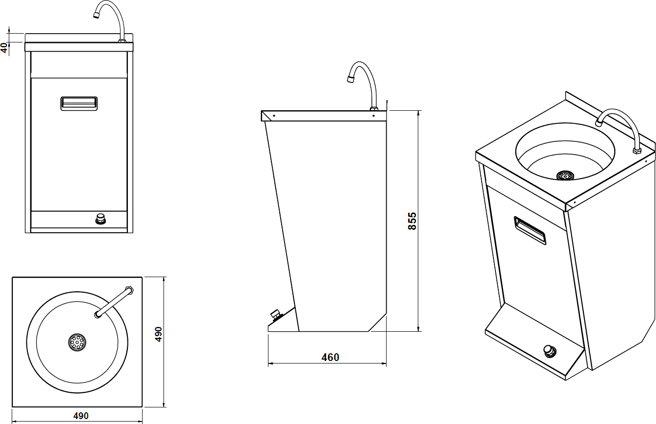 EYA01 Ayaktan Kumandalı El Yıkama